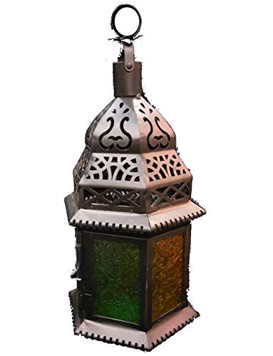 iHcrafts Moroccan Style Electric-Lantern LED Light Black Temple