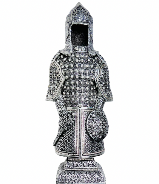 Turkish Islamic Home Decoration, Islamic Ottoman Suit of Armor with Names of Allah, Islamic Art Sculpture Table Décor, Islamic Statue Figurine Décor, Allah Table Décor, Muslim Table Decor [New Arrival]